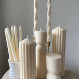 Twisted Taper Soy Wax Candle Set Of 2 For Dining