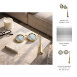 Decorative Sculpture - Gold Metal Magnifying Glasses, 7 in.