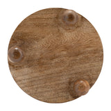 Trays Set of 2 - Brown Mango Wood Round Risers, 8/10 in.