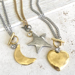 Star moon heart mixed meta necklaces no tarnish jewelry 2025
