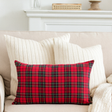 Classic Tartan Plaid Lumbar Decorative Throw Pillow