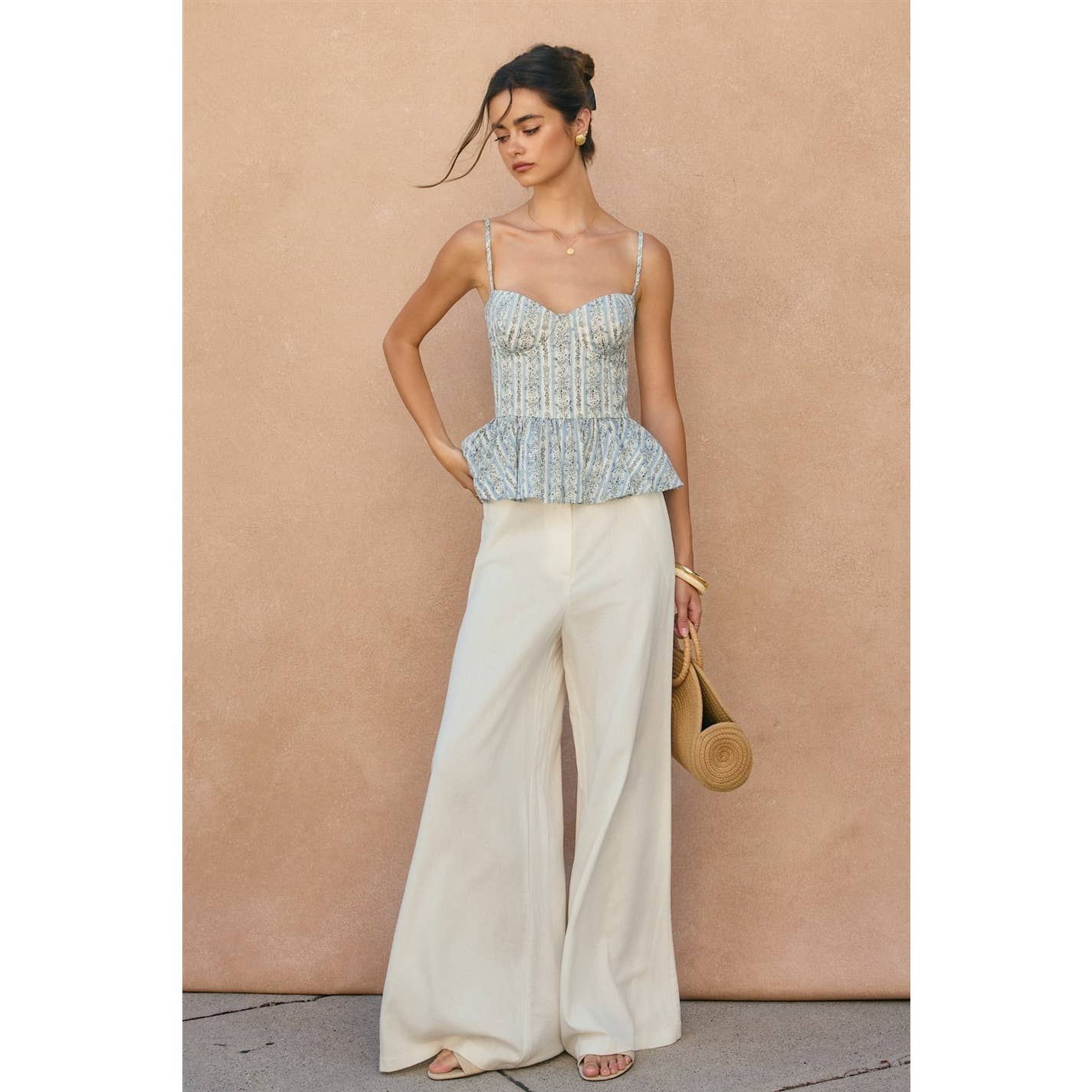 Brume et Fleur Ruffled Croset Top