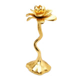 11.5" Gold Flower Shaped Candle Holder