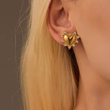 Heart Zircon Earrings