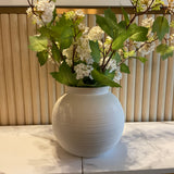 Faux White Flowers in Vase