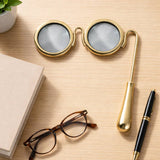 Decorative Sculpture - Gold Metal Magnifying Glasses, 7 in.