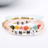 In my Teacher Era Thank you personalized gift bracelet set