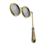 Decorative Sculpture - Gold Metal Magnifying Glasses, 7 in.