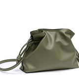 Genuine Leather Drawstring Pouch Shoulder Bag