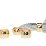 S/4 Gold Round Hammered Napkin