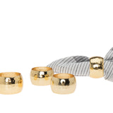 S/4 Gold Round Hammered Napkin