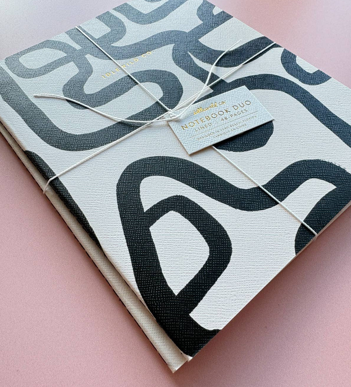 Black & White Squiggle Notebook Duo