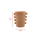 Osa Terracotta Vase with Two Rows of Beads