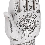 White 10 in. Resin Tattoo Hand Sculpture
