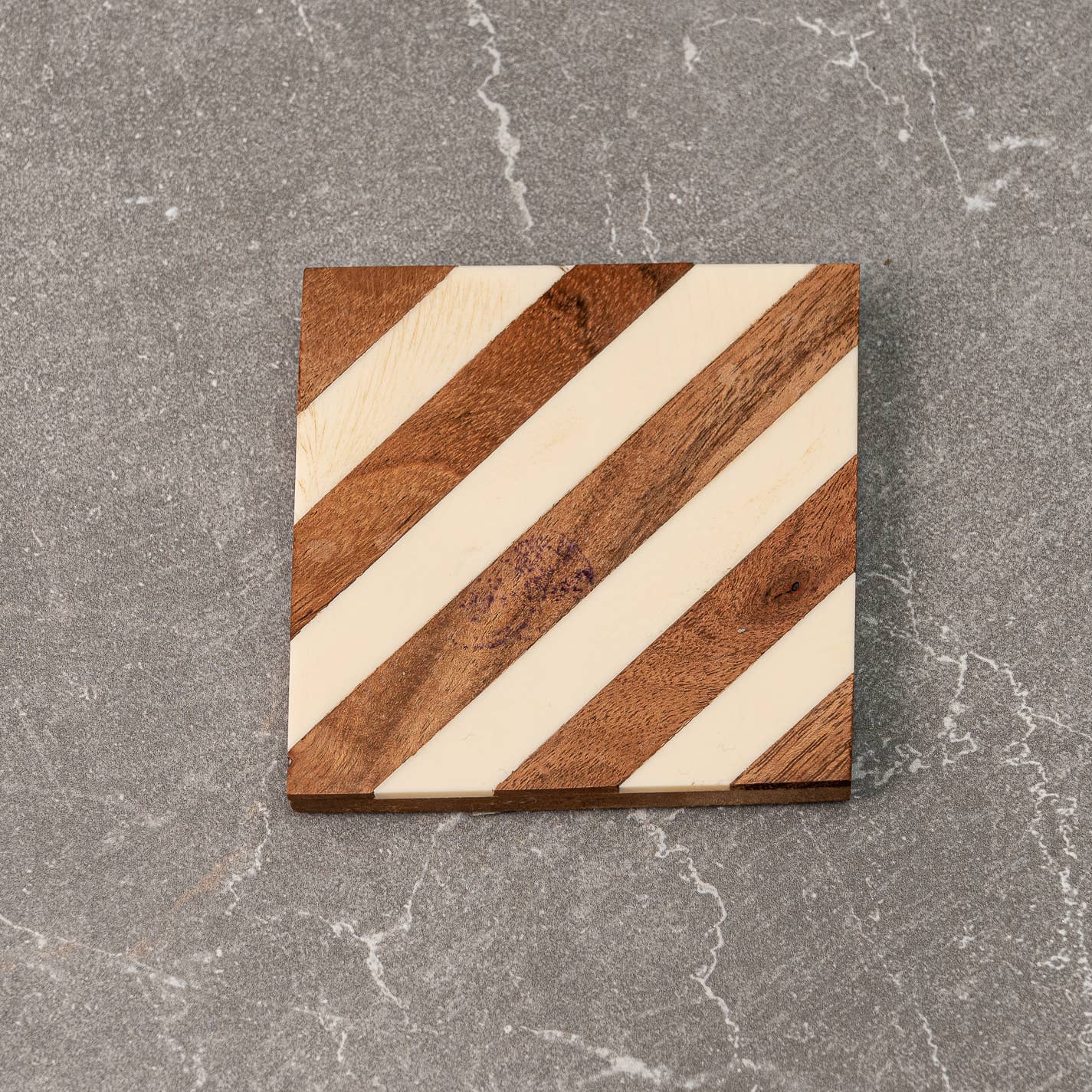 Striped Square Coaster Set