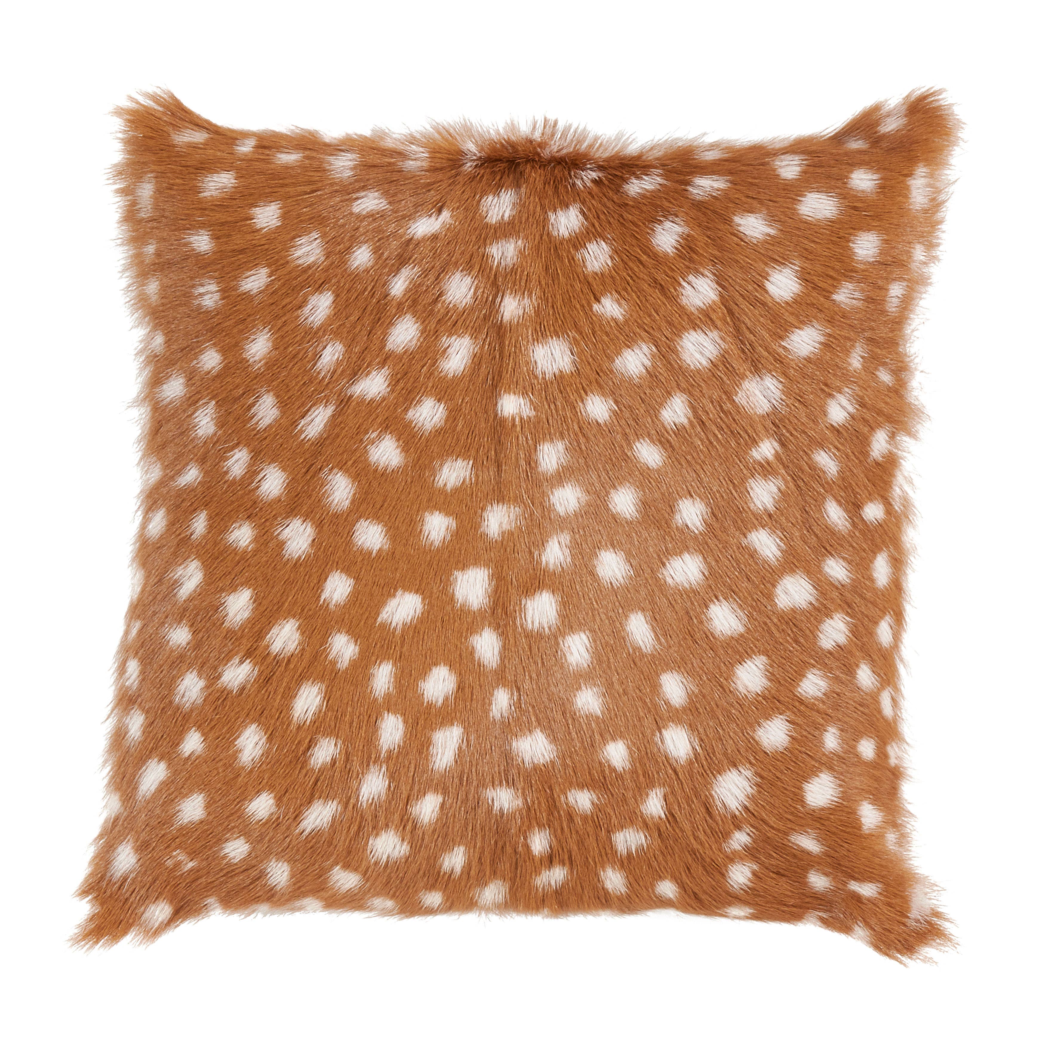 Deer Spot Goat Fur Pillow