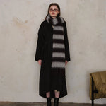 Striped Color Block Thicken Tassel Warm Scarve DPS1315