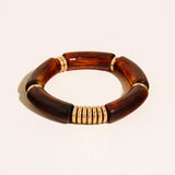 Cove 18K Gold Non-Tarnish Chunky Resin Bangle Set