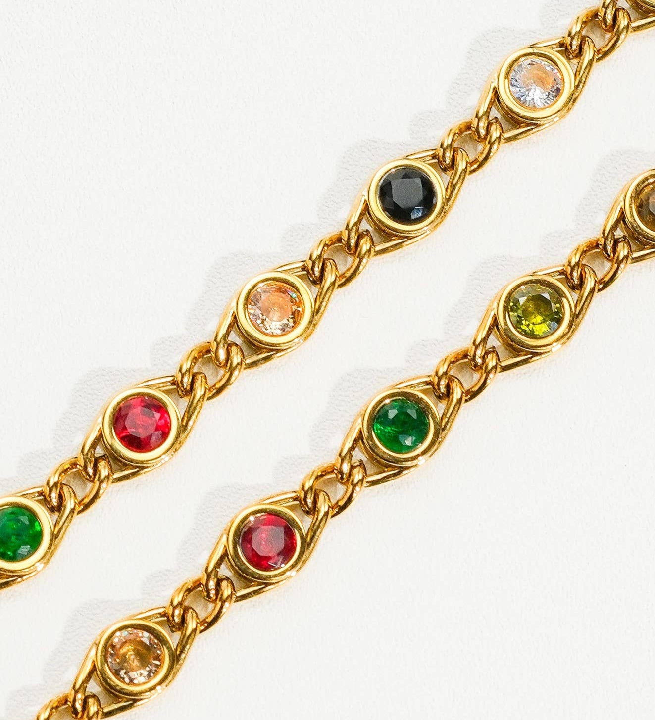 Alba Colored Cubic Zirconia Necklace, Bracelet