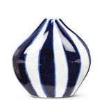 Sm Flat Striped Bud Vase-4"H