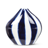Sm Flat Striped Bud Vase-4"H
