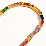 Shiloh 18K Gold Multicolor CZ Chain Bracelet