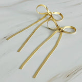 Long Drop Bow Earrings