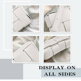 "...._ Vegan Leather Woven Crossbody Waist Bag