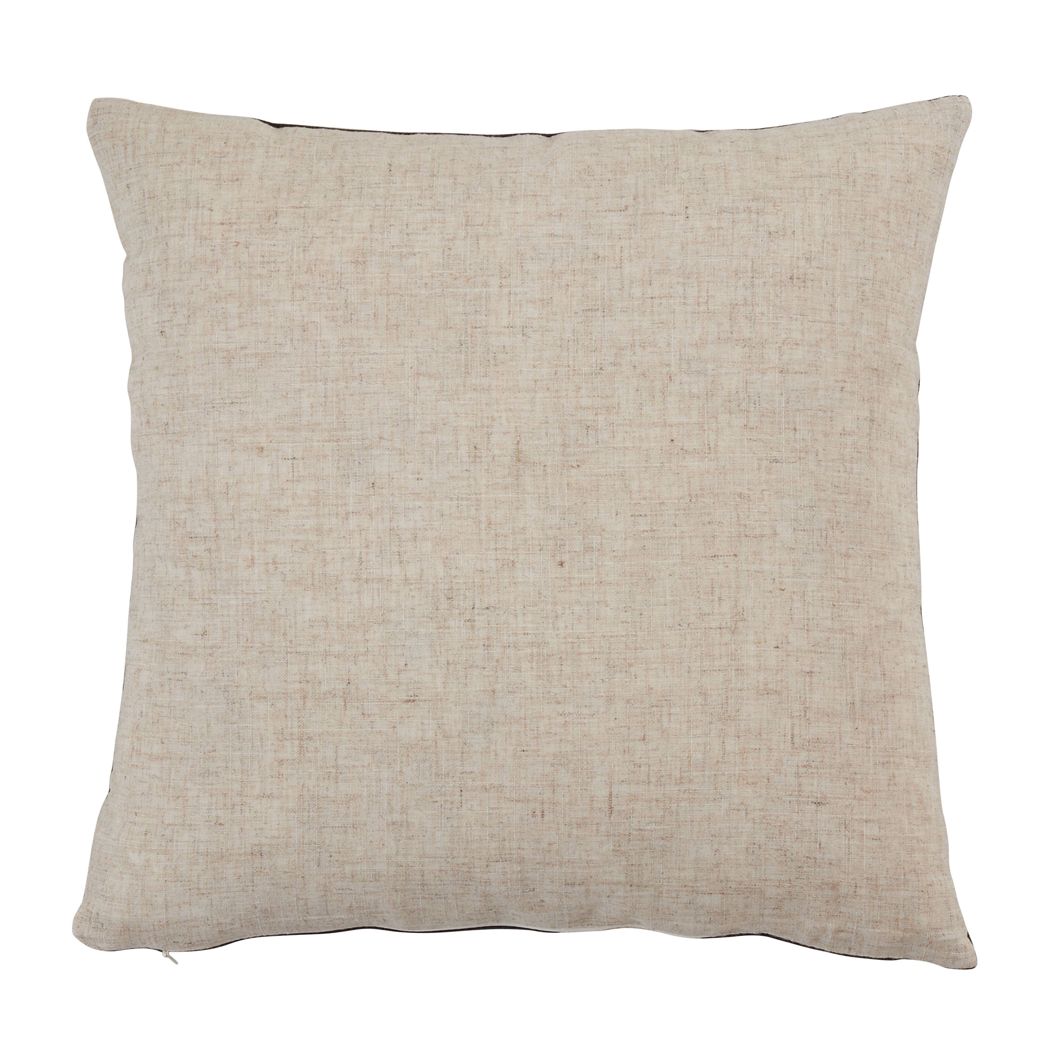 Velvet Throw Pillow With Geometric Design