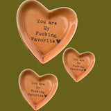 “You Are My Fucking Favorite” Cuss Word Heart Trinket Dish