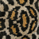 Leopard Ikat Velvet Pillow, Silk Lumbar Cushion Cover, Boho