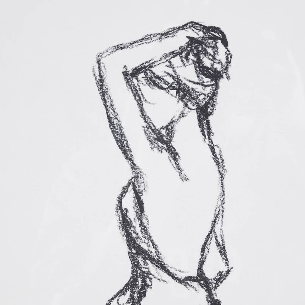Feminine Figure Sketch Wall Decor Framed Art 2-PIece Set