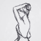 Feminine Figure Sketch Wall Decor Framed Art 2-PIece Set