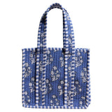 Quilted Floral Pattern Tote Bag