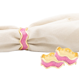 S/4 Pink Swirl Napkin Rings