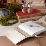 Parchment Color Suede Journal w/ Organic Cotton Paper: Large