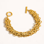 Donni 18K Gold Non-Tarnish Bold Weave Bracelet
