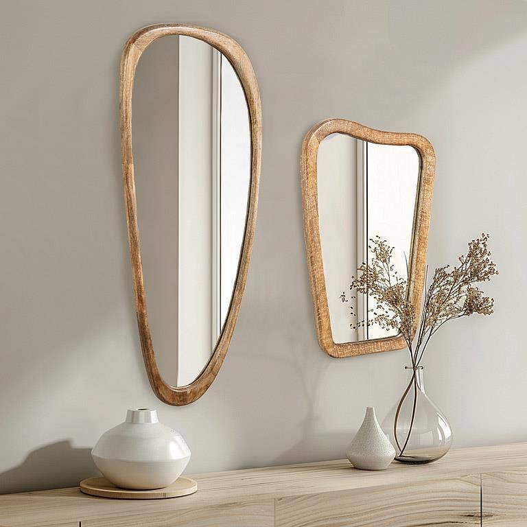 Large Freeform Rectangle Mirror-20"H