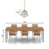 14"W Brahms Brass Pendant Light with Glass and Metal Shade