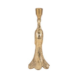 Candle Holder - Gold Metal Elegant Peacock Taper, 10 in.