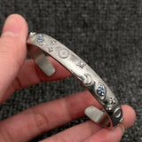 Tarot Style 18K Gold Plated S.Steel Cuff Bangle - FGS/MS