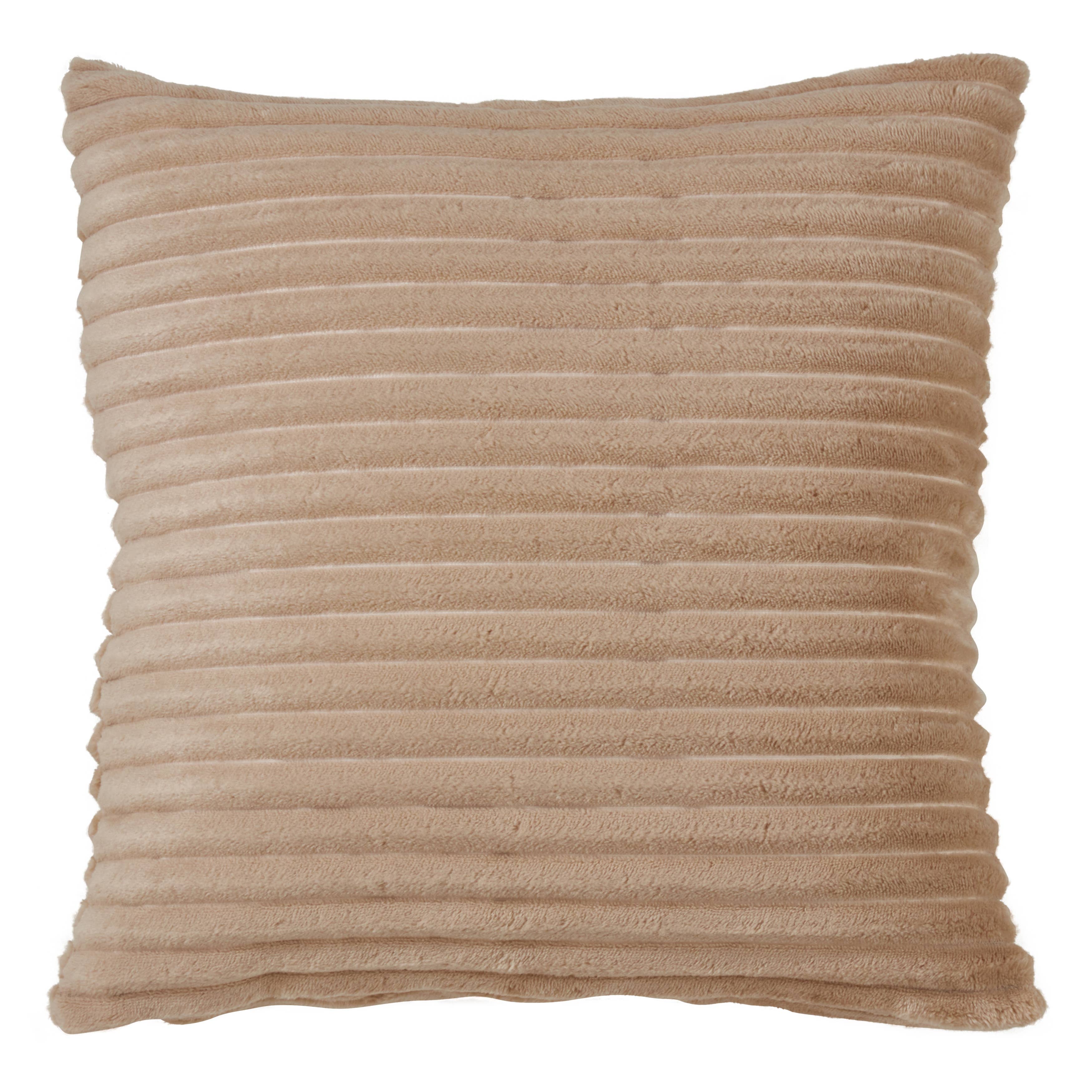 Faux Rabbit Fur Throw Pillow
