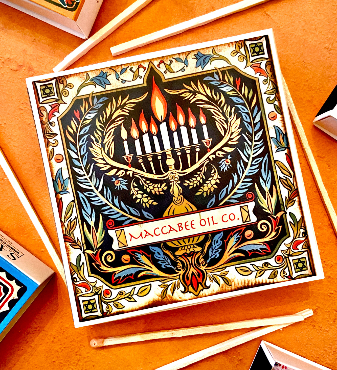 Maccabee Oil Co Shabbat Luxury Safety Match Box