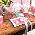 Orange or Pink Spiral Dinner Candles | set of 2