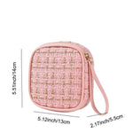 ....SI-26554 Plaid Tweed Cosmetic Makeup Travel Case