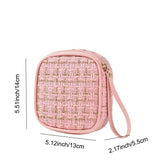 ....SI-26554 Plaid Tweed Cosmetic Makeup Travel Case