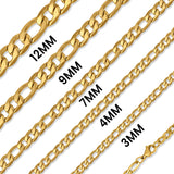18K Gold Figaro Chain Necklace