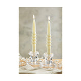Ivory Twist LED Taper Candles Set of 2