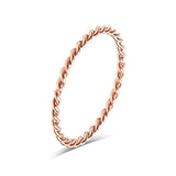 Stainless Steel Braided Stacking Ring - Hypoallergenic