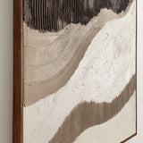 Very large abstract framed plaster canvas